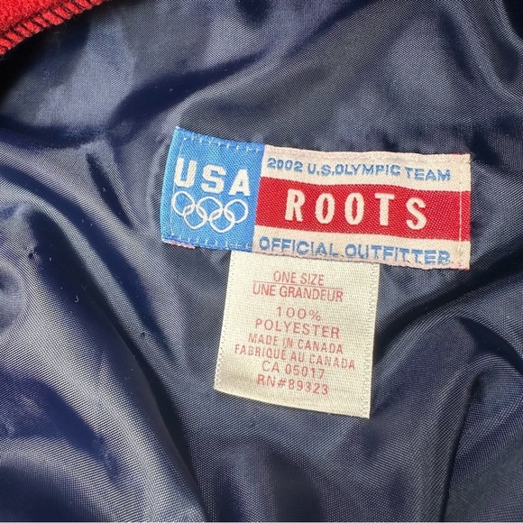 Roots USA Vintage 2002 Team USA Fleece Hat Salt Lake City Winter Olympics Games - Picture 5 of 7